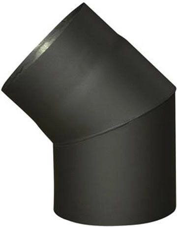Füstcső könyök 120 mm, 45° fekete
