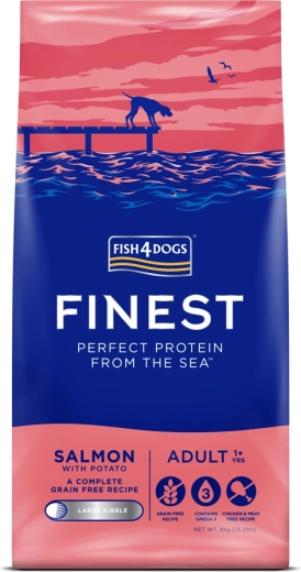 Fish4Dogs Finest granulátum felnőtt nagytestű kutyáknak lazaccal és burgonyával 6 kg