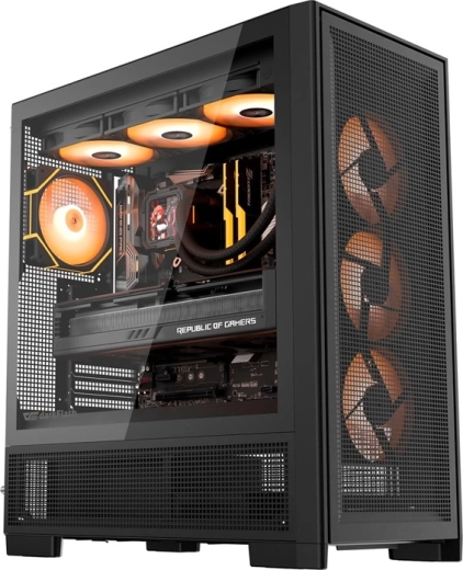 DarkFlash AirNova számítógépház, fekete, 3 ventilátorral