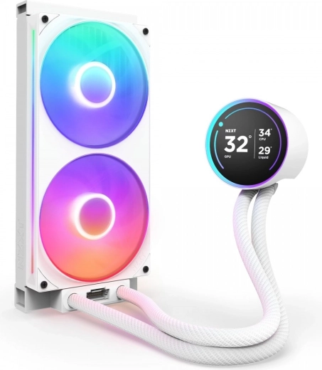 NZXT Kraken Elite 280 RGB v2 LCD fehér AIO vízhűtés