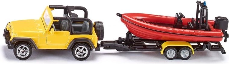 Siku Jeep Wrangler csónakkal – 1:87 modell