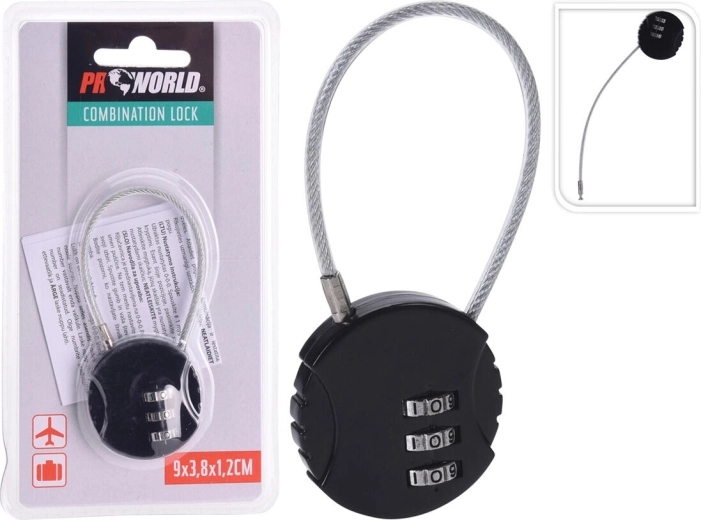 Kódos sodronyzár poggyászhoz