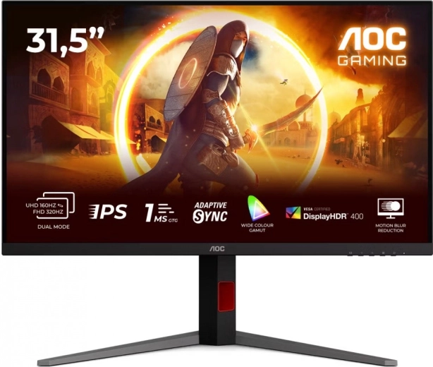 31,5" AOC U32G4U monitor, Fast IPS 4K 160 Hz, HDMI és DisplayPort