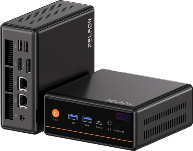 Mini PC Peladn WO4 AMD Ryzen 5 5600H processzorral, 16 GB RAM és 512 GB SSD