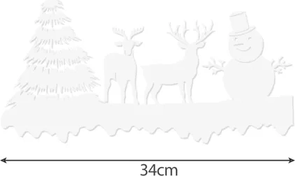 A dekoráció mérete 34 cm