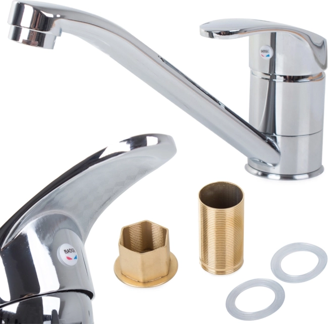 Elegáns krómozott mosogató csaptelep