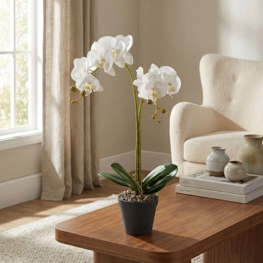 Mesterséges dekoratív orchidea, 54 cm – 1 db