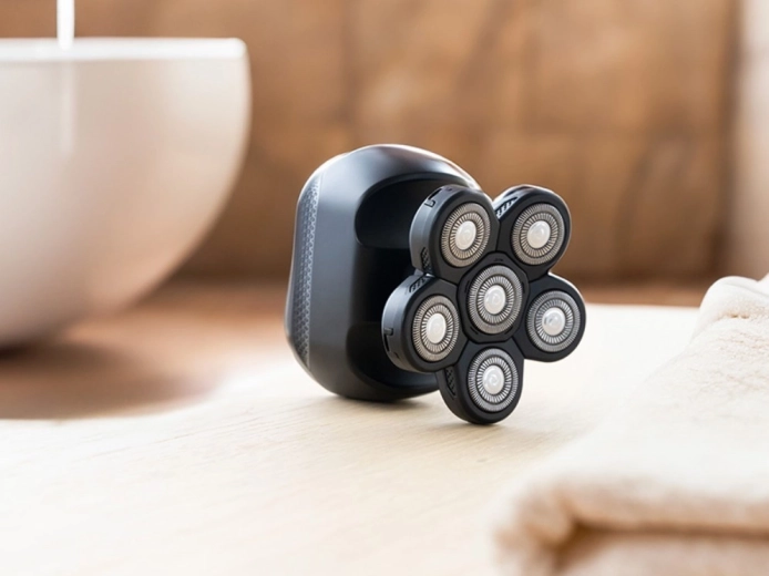 Hat rugalmas, forgó fej a sima borotváláshoz