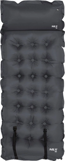 Önfelfújó matrac párnával NILS Camp, sötétszürke