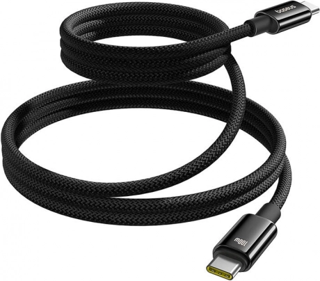 Baseus Tungsten Gold töltőkábel USB-C-ről USB-C-re 100W 1m fekete