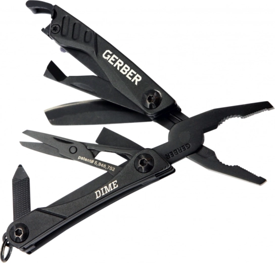 Gerber Dime Multi-Tool fekete multifunkciós szerszám 12 funkcióval
