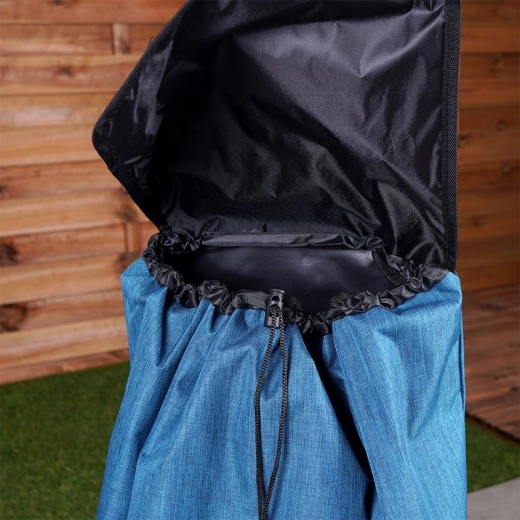 Tágas táska behúzózsinórral és fedéllel