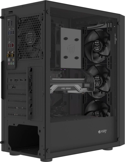 4× előre beszerelt Fury SAI S12 PWM ventilátor