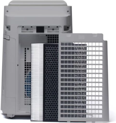 3 lépcsős szűrés: előszűrő, aktívszén, HEPA