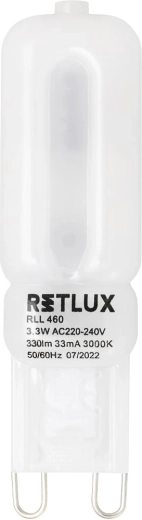 Retlux RLL 460 G9 3,3 W meleg fehér LED-izzó