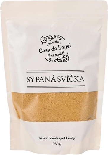 Bézs szórható gyertyaviasz 4 kanóccal, 250 g
