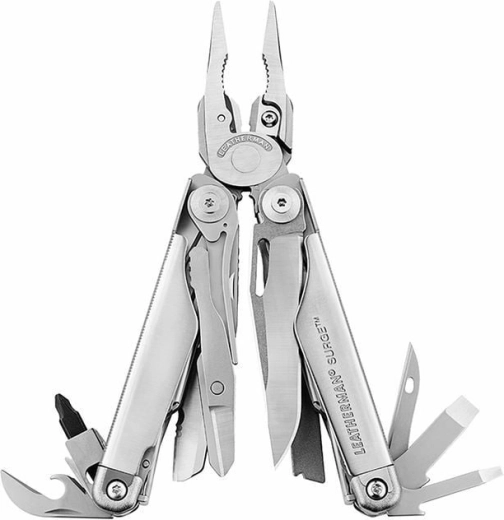 Leatherman Surge multifunkciós szerszám, 21 funkció, teljesen rozsdamentes, ezüstszínű