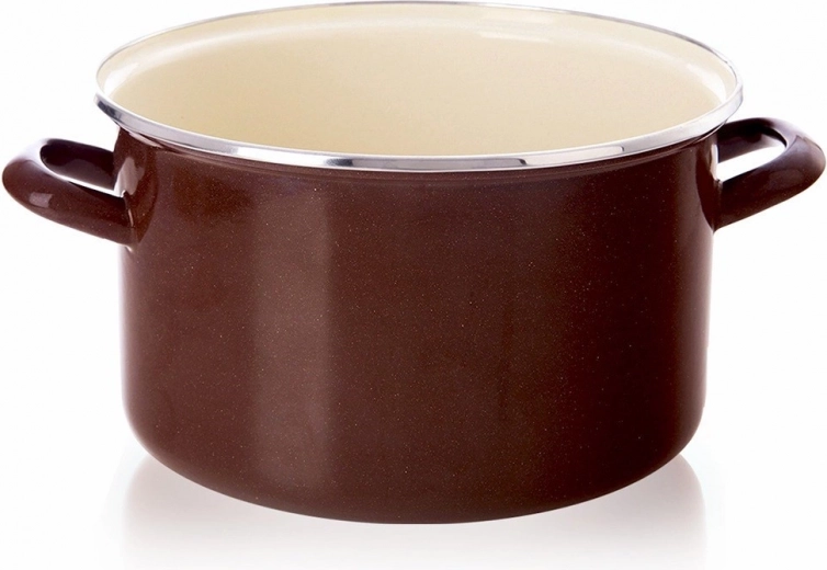 Zománcozott barna lábas 26 cm, 6,5 l