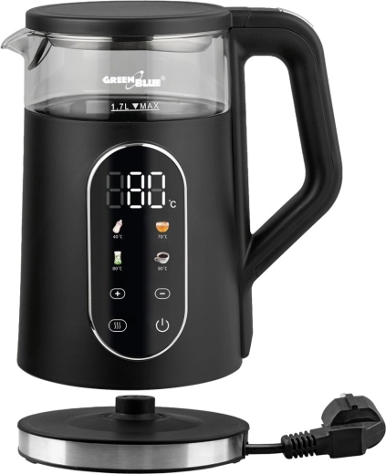 Gyors felfűtés 2200 W-tal és nagy, 1,7 l-es űrtartalom