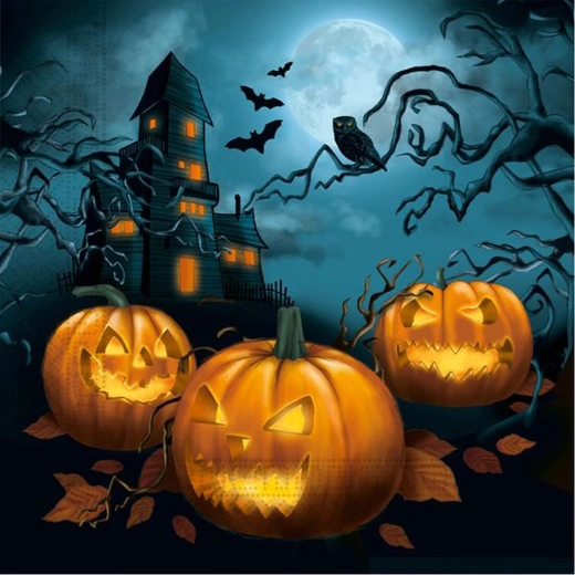 Halloween papírszalvéták 33 × 33 cm, 2 rétegű, 20 db