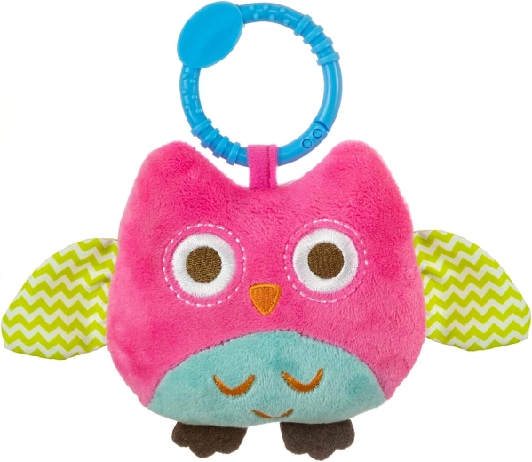 Happy Owl rózsaszín, plüss, függő bagoly