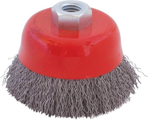 Csupor alakú sodrott drótkefe M14 75 mm, 0,3 mm drót