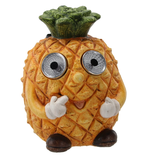 Kerti szolár gyümölcsfigura LED-del, 10 × 10 × 14 cm, vegyes motívumok