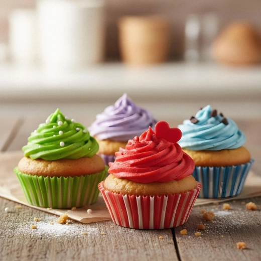 Csíkos papír muffinkapszlik készlete
