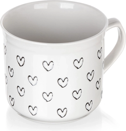 Romantikus dizájn fekete szívecskékkel