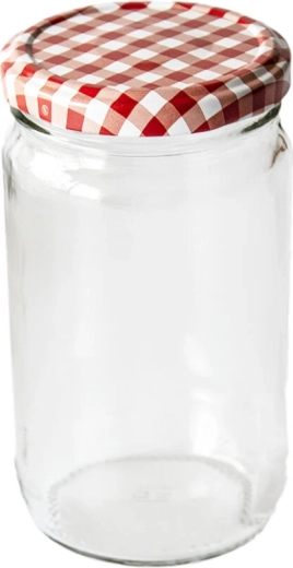 370 ml-es befőttesüveg TWIST 66 KANAFAS tetővel (8 db)