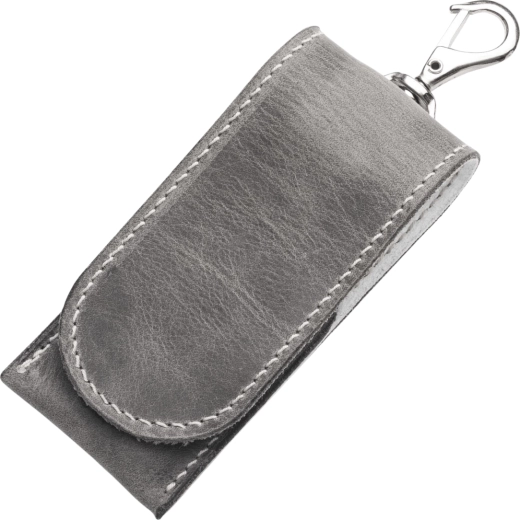 MKm leather tool pouch bőr EDC tok – szürke/fehér