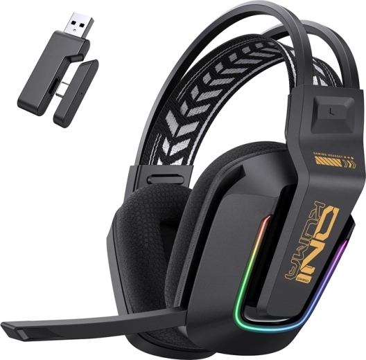 Onikuma GT828 vezeték nélküli játékfejhallgató RGB-vel és 2,4 GHz/Bluetooth kapcsolattal
