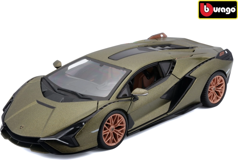 Bburago Lamborghini Sián FKP 37 1:24 méretarányban, matt zöld