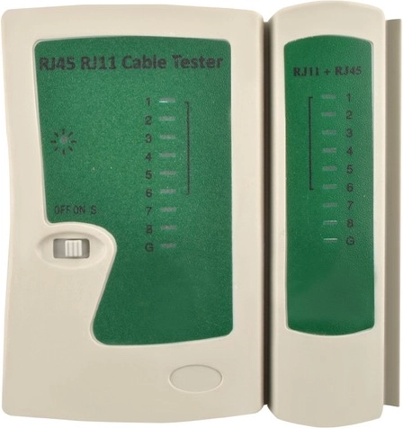 RJ45/RJ11 teszter gyors diagnosztikához
