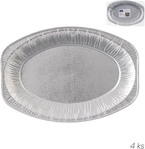 Alumínium tálca tálaláshoz és grillezéshez 33 × 23 cm (4 db)