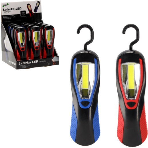 LED munkalámpa akasztóval, vegyes színek