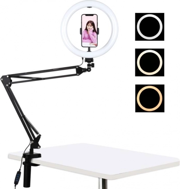 Puluz váll állvány 26cm LED körfénnyel
