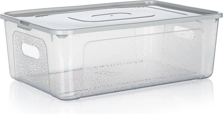 Műanyag tárolódoboz fedéllel, 11 l