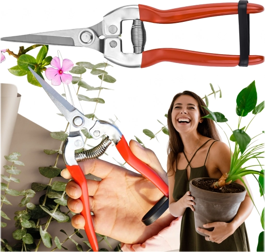Egykezes kerti olló bokrokhoz és ágakhoz