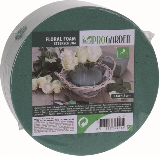 FLOREX virágkötészeti tűzőhab, 14 cm átmérő, 7 cm magasság