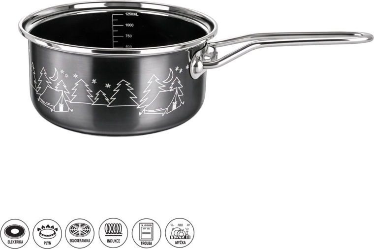 Metalic Lem Camp zománcozott lábas 18 cm