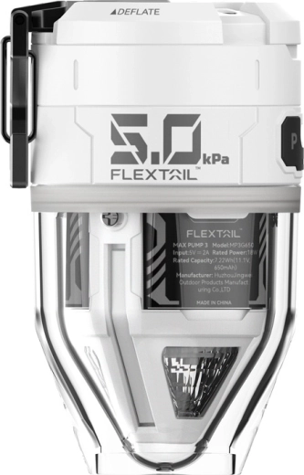 Flextail Max Pump 3 hordozható elektromos pumpa lámpával, fehér