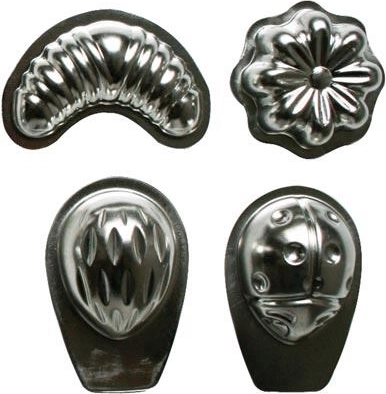 Karácsonyi süteményformák készlete, 20 db, horganyzott bádog