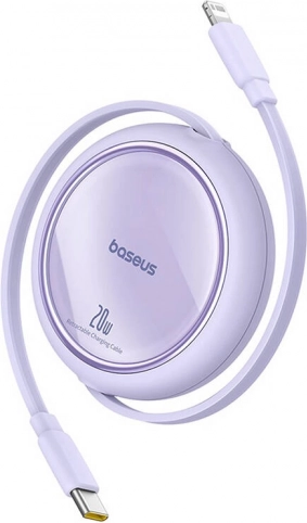 Baseus Free2Pull kihúzható töltőkábel USB-C-ről Lightning 20W 1m lila