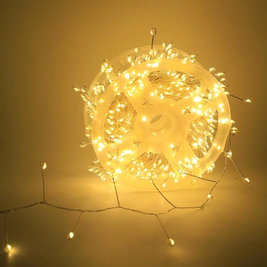 Karácsonyi fényfüzér dróton, 200 LED, 6 m