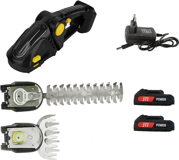 2 az 1-ben: bokorvágó penge és fűnyíró olló