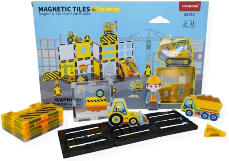 Magical Magnet mágneses építőjáték – építkezés (31 db)