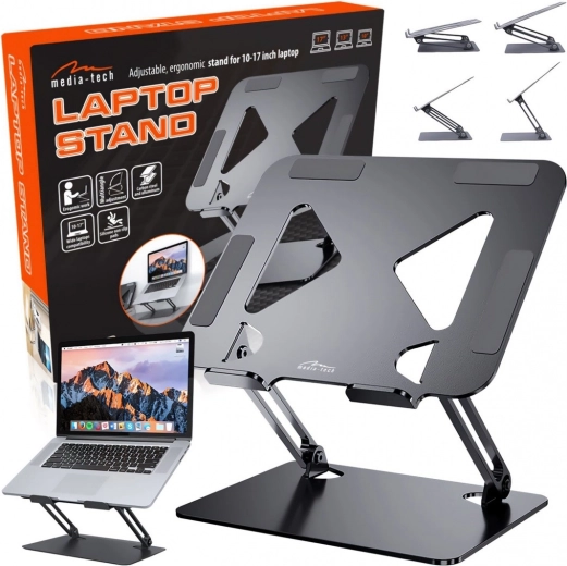 Media-Tech ergonomikus, állítható laptopállvány 10–17 hüvelykhez