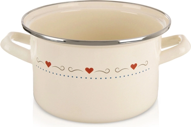 Zománcozott Tonca lábas 18 cm, 2 l, krém