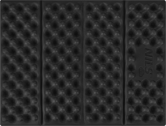 NILS Camp összecsukható hab ülőke fényvisszaverő réteggel, fekete